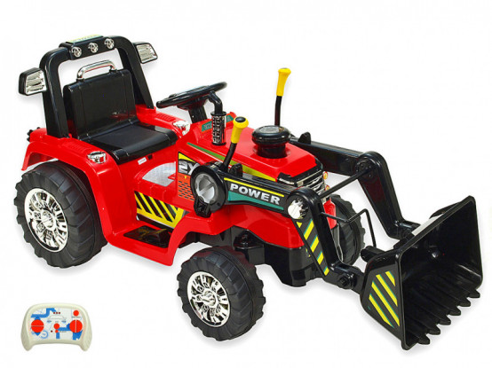 Dětský elektrický traktor s ovladatelnou lžící